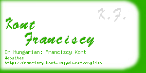 kont franciscy business card